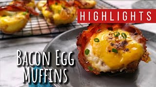 Bacon Egg Muffins Recipe  Easy Breakfast Recipe  Egg Bacon Cups Recipe  Highlights [upl. by Humphrey]