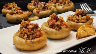 CHAMPIÑONES RELLENOS RECETA FÁCIL Y RÁPIDA [upl. by Deyas729]