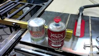 Spraying a cabinet with vinyl sealer [upl. by Sisto]