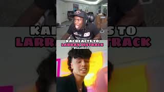 KAI REACTS TO LARRAYS DISTRACK Canceled😂 kaicenat larray distrack kaicenatclips ishowspeed [upl. by Ahsilek]