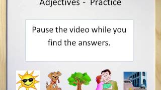 Adjectives Part 1  Video and Worksheet [upl. by Goodden890]