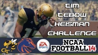 NCAA Football 14 Heisman Challenge Mode Tim Tebow EP14  4OT Thriller BCS NC vs Boise State [upl. by Lellih]