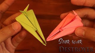 Cara membuat origami star wars star destroyer spaceships [upl. by Kerrin]