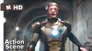 Iron Man 3 Hindi Tony Stark Escpe Scene [upl. by Filippa]