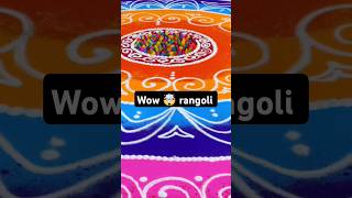 Wow 🤯 rangoli diwalicelebration rangolidesigns rangoliart rqngoli short viral [upl. by Aicilyhp]