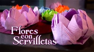 Flor de Loto en servilletas  Episodio 12 Crafting Studio [upl. by Daitzman801]