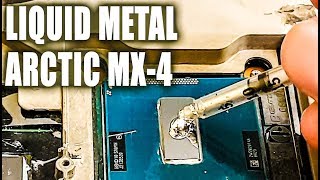 Liquid metal Coollaboratory Ultra vs Arctic MX4 on ThinkPad T430 works great [upl. by Tedra898]