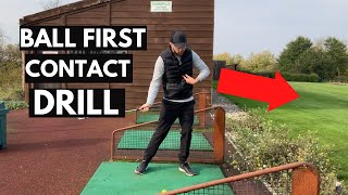 GOLF BALL FIRST CONTACT EVERY TIME  Amazing drill to strike Ball then turf [upl. by Meris]