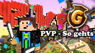 Minecraft PVP  So gehts  l NEUER GommeHDnet Minecraft Server Spielmodus [upl. by Kcirrej575]