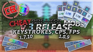 1710189 CheatBreaker Mods for Forge v3 HUGE Update Keystrokes CPS FPS [upl. by Weiler444]