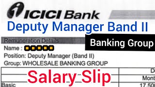 ICICI Deputy Manager Band II Salary in Wholesale Banking  ICICI Bank DM Salary  ICICI PO Salary [upl. by Edwin]