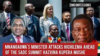 Mnangagwas Minister Attacks Hichilema Ahead Of The Sadc Summit Hazvina Kupera Mushe [upl. by Darreg633]