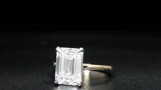 361 Carat Emerald Cut Diamond Ultra Thin Solitaire Engagement Ring GIA Certified [upl. by Missak]