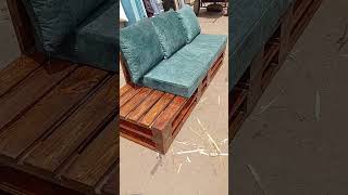 Step by step process actualising of a 3 seater pallet seat with an extension pallets 3seater diy [upl. by Ecenaj]