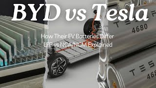 BYD vs Tesla How Their EV Batteries Differ  LFP vs NCANCM Explained [upl. by Lluj641]