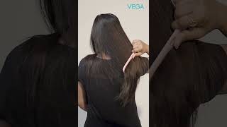 Smooth frizzfree hair in seconds Use hairspray amp a Vega comb for easy DIY hairstyles at home [upl. by Xylia201]