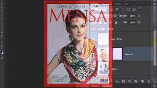 Photoshop Tutorial How to Make a Custom Magazine Cover from a Photo of Someone [upl. by Larcher]