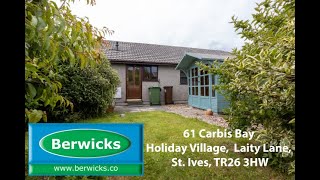 61 Carbis Bay Holiday Village Laity Lane Carbis Bay St Ives TR26 3HW [upl. by Llemar]