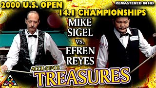 Captain Hook vs the GOAT Mike SIGEL vs Efren REYES  2000 17th US OPEN 141 CHAMPIONSHIPS [upl. by Parrnell]