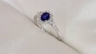 Anello Eria con Zaffiro Blu 074 ct [upl. by Alael]