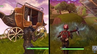 Fortnite  Une calèche apparaît au Portail près de Moisty Mire [upl. by Koralie]