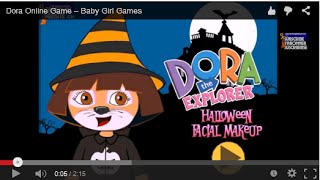 Dora Halloween Facial Makeup Online Game – Baby Girl Games [upl. by Standford39]