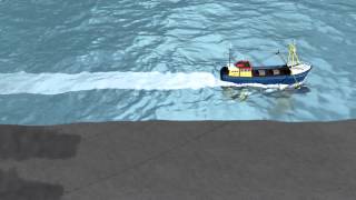 Beam trawler fishing animation [upl. by Aniret148]