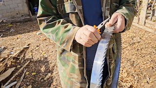 Making a Katana Sword Using Large Saw Strips [upl. by Immac445]