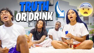 EXTREME TRUTH OR DRINKW TJ  he got exposed 😨🔥 [upl. by Anayad]