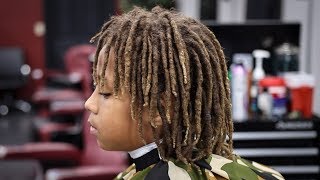 MUST SEE TRANSFORMATION BARBER TUTORIAL MID FADE DREADS ON TOP [upl. by Ettennor]