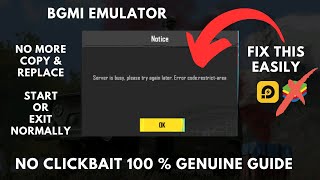 How to play BGMI 28 in Emulator  Fix server busy restricted area in LD Player bgmi emulator [upl. by Kathe495]