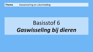 VMBO 4  Gaswisseling en uitscheiding  Basisstof 6 Gaswisseling bij dieren  8e editie [upl. by Adivad]