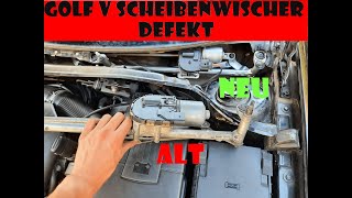 Golf 5 Scheibenwischer defekt Austausch von Wischermotor und Wischergestänge [upl. by Asreht]