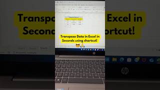 Transpose Data in Excel Like a Pro using THIS shortcut 💼 excel excelshorts shorts [upl. by Shuping885]