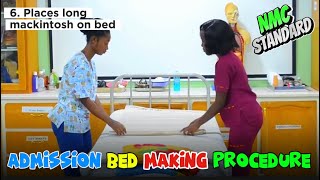 Admission Bed Making Procedure  NMC Standard [upl. by Bean]