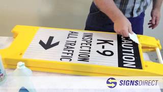 Adding vinyl graphics to Signicade AFrame Signs or Other Polypropylene Plastic Sign Stands [upl. by Lory]