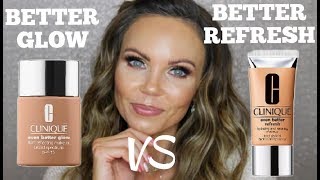 NEW CLINIQUE EVEN BETTER REFRESH HYDRATING FOUNDATION REVIEW  COMPARING IT TO EVEN BETTER GLOW [upl. by Asyl]