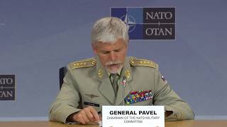 Opening remarks joint press conference  NATO Chiefs of Defence 17 MAY 2017 [upl. by Isaac780]