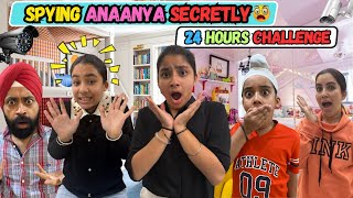 Spying Anaanya Secretly 24 Hours Challenge  Ramneek Singh 1313  RS 1313 VLOGS [upl. by Jenness190]