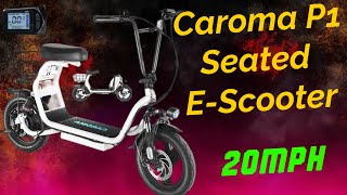 Caroma P1 Seated Electric Scooter  Full Review [upl. by Adlitam]