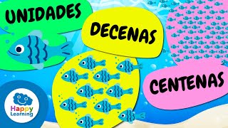 UNIDADES DECENAS Y CENTENAS  Matemáticas para Niños  Happy Learning 🔢🧮 [upl. by Micheline]