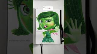 ASMR Drawing Disgust from Inside out sketchbook [upl. by Eniarral]