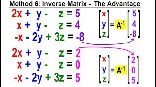 Algebra  Ch 35 Systems of of Linear Eq in 3 Variables 15 of 25 Method 6 Inverses Advantage [upl. by Malet]