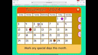 Starfall Calendar of November 2024 [upl. by Gomar]