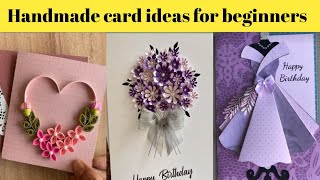 Handmade cards ideas for beginners birthday card  easy card making [upl. by Danielson662]