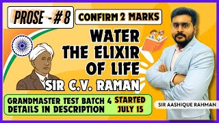 Water The Elixir of Life   TNPSC Group 22A 2024  Prose 8 GENERAL ENGLISH  TNPSC [upl. by Neyut]