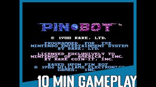 10 Minute Gameplay Pinbot 1990 NES [upl. by Ecirpac867]