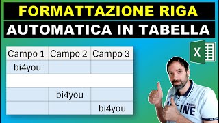 Excel  Formattazione Automatica Righe [upl. by Jorgensen]