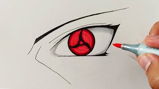 How To Draw Itachis Mangekyou Sharingan  Step By Step Tutorial  Naruto [upl. by Philcox172]