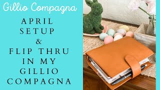 GILLIO GOLD COMPAGNA PERSONAL WIDE APRIL SETUP amp FLIP THRU WITH FRANKLIN PLANNER COMPACT INSERTS [upl. by Arretahs717]